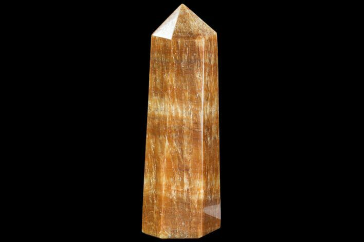 Polished, Orange Calcite Obelisk - Madagascar #108466